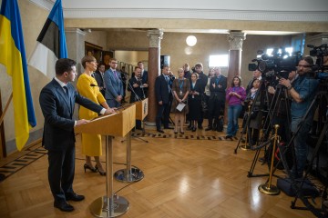 Володимир Зеленський: Упевнений, що зусилля України щодо відновлення суверенітету одержать додаткову підтримку з боку Естонії