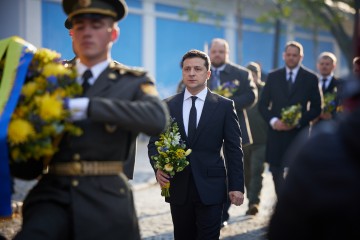 Participation of the President in the events on the occasion of the Day of Defenders of Ukraine on Mykhailivska Square in Kyiv