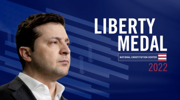 The Liberty Medal is for everyone who fights and works to protect Ukraine, everyone who supports us - speech by President  at the 34th award ceremony of the National Constitution Center