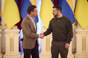 Президент України Володимир Зеленський провів зустріч із Прем’єр-міністром Швеції Ульфом Крістерссоном, який перебуває в нашій країні з візитом, 15 лютого 2023 року. 