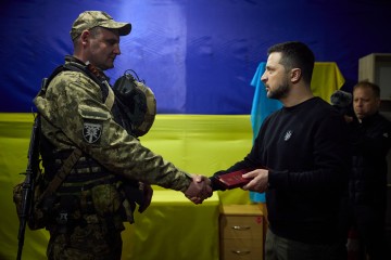 Глава держави відвідав передові позиції українських військ у Запорізькій області