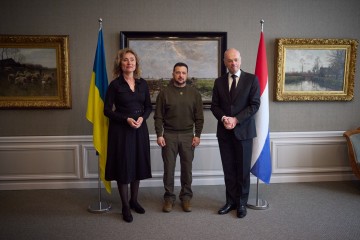 У Гаазі Володимир Зеленський зустрівся зі спікерами Палати представників та Сенату Нідерландів