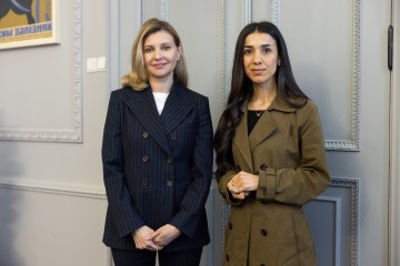 Olena Zelenska and human rights activist Nadia Murad visited Borodyanka