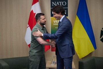 President of Ukraine met with the Prime Minister of Canada in the framework of the NATO Summit