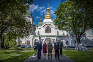 Президент України Володимир Зеленський прийняв вірчі грамоти від новопризначених послів Німеччини, Швеції, Індонезії, Чилі, Колумбії та Перу, 17 серпня 2023 року.