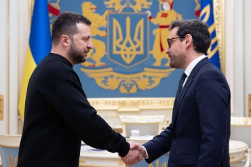 Володимир Зеленський зустрівся з міністром закордонних справ Франції