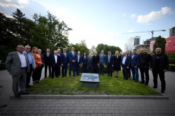 The President of Ukraine Takes Part in the Unveiling of a Memorial Stone, which Will be Replaced by a Memorial to the Victims of the Crimean Tatar Genocide