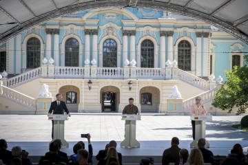 Зустріч Президента України з Президентом Польщі та Прем'єр-міністеркою Литви в Києві