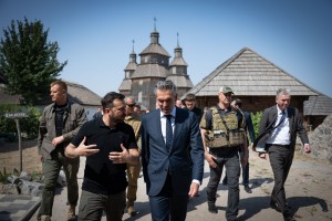 Президент України Володимир Зеленський і Прем’єр-міністр Нідерландів Дік Схооф під час поїздки у Запорізьку область, 2 вересня 2024 року.