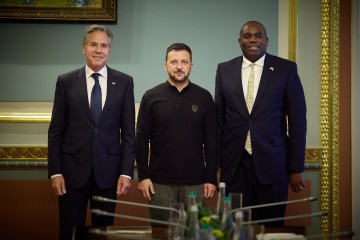 Volodymyr Zelenskyy Met with the US Secretary of State and the UK Secretary of State for Foreign Affairs