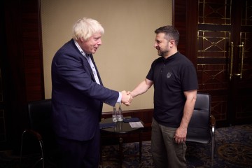 Volodymyr Zelenskyy Met with Boris Johnson in Kyiv