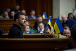 Володимир Зеленський у Верховній Раді представив План перемоги народним депутатам та українському суспільству, 16 жовтня 2024 року.