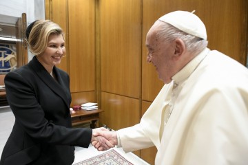 Olena Zelenska Had an Audience with Pope Francis