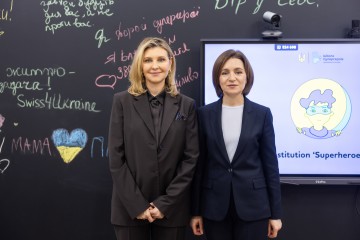 Olena Zelenska and Maia Sandu Visited the School of Superheroes in Kyiv