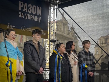 A Rally in Support of Ukraine Was Held in the Czech Republic