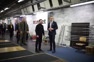 Presidents of Ukraine and Finland Visit Civil Protection Shelter